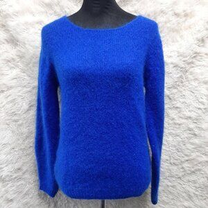 Noos Italian Knitwear Mohair Wool Blend Knit Pullover Fuzzy Sweater Size S